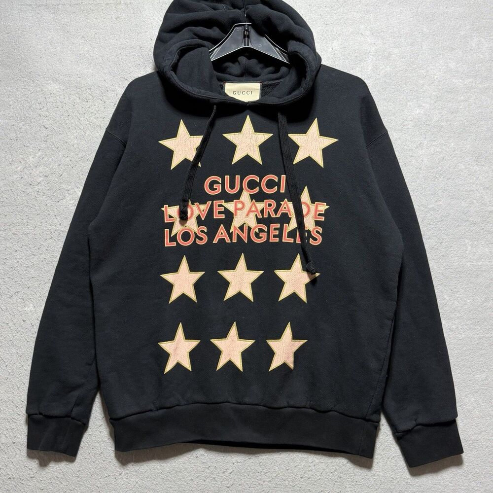 Gucci 2022 'Love Parade' Hoodie Sweatshirt Men’s Size XS Black Long Sleeve